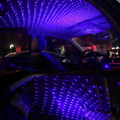 Royallure Bil Tak Stjärnig LED Interiör Ljus – USB Flexibel Ambient Belysning för Fester & Resor Carvallo