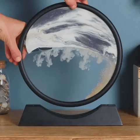 Royaleva Rörlig Sandkonstskulptur - LED Lugnande Skrivbordsdekoration Carvallo