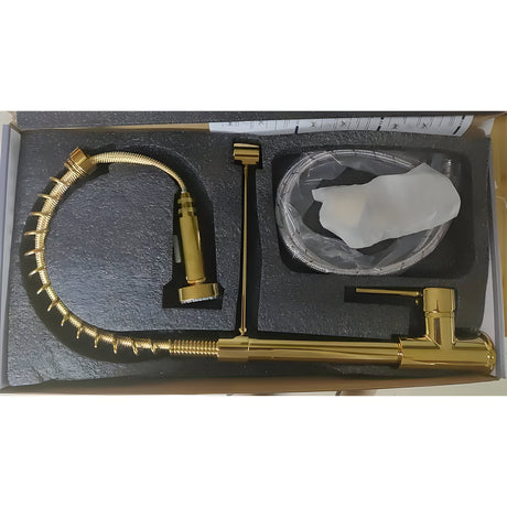 FlowNova - Multifunktionell diskbänksblandare (Borstad stål) Carvallo