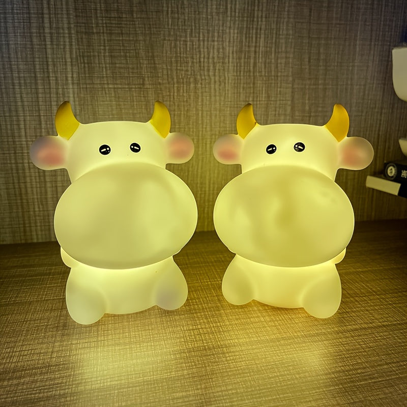 CowGlow - Söt Ko Nattlampa med Batteri för Barnrum Dekoration Carvallo