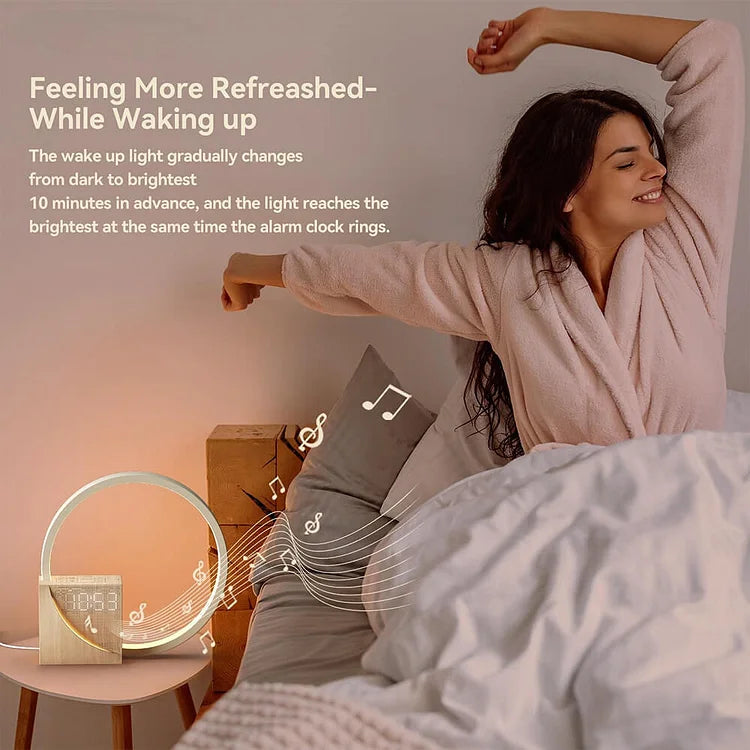 Carvallo – Stilren Nattlampa med Touchkontroll och Väggur Funktion Carvallo