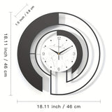 GeoTime – Svart Metall Väggklocka med Tidlös Geometri Hemnix