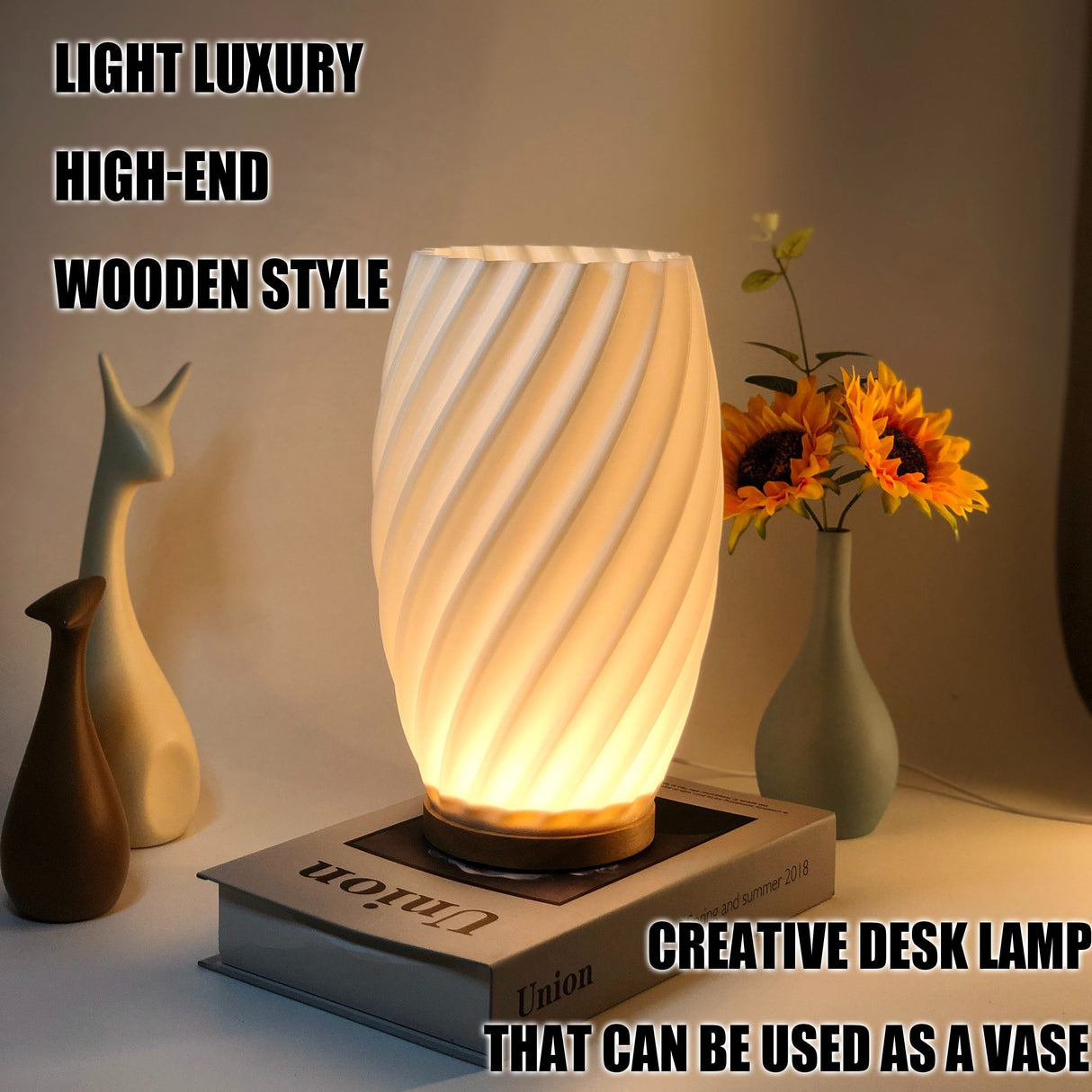 ModiLamp - Modern USB Bordslampa med 3-Färgers Belysning och Chic Design Carvallo