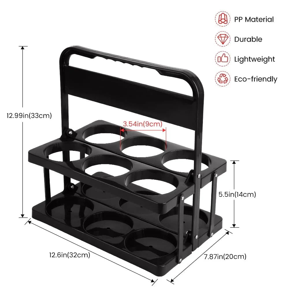 Bärbar dryckeshållare för 6 drycker – Robust dryckeshållare med förstärkt stöd MILA Sverige