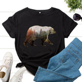 Kvinnor bomullsbjörn Tee-Clothes for women-Hemnix-Hemnix