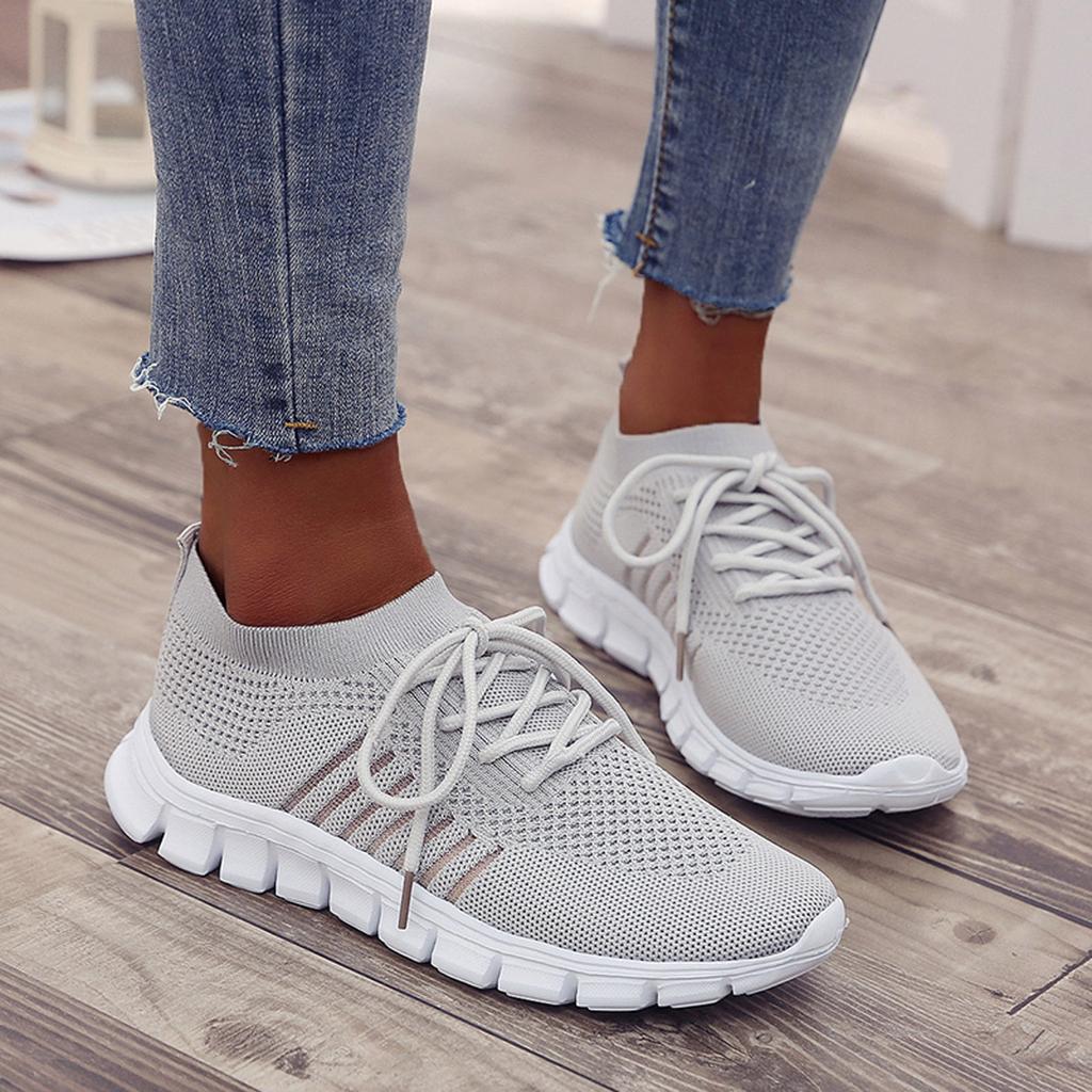 Kvinnors Sneakers Ortopedisk Flexibel Sula Komfort Skor-Sneakers-Hemnix-Grå-35-Hemnix