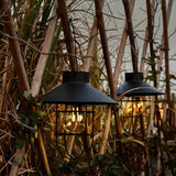 SolarGlow Duo - 2 st Solar Vintage Utomhuslyktor Svart Metall Carvallo