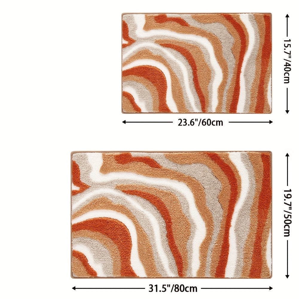 Geometrisk Badmatta – Absorberande och Mjuk med Icke-Halkande Baksida Carvallo