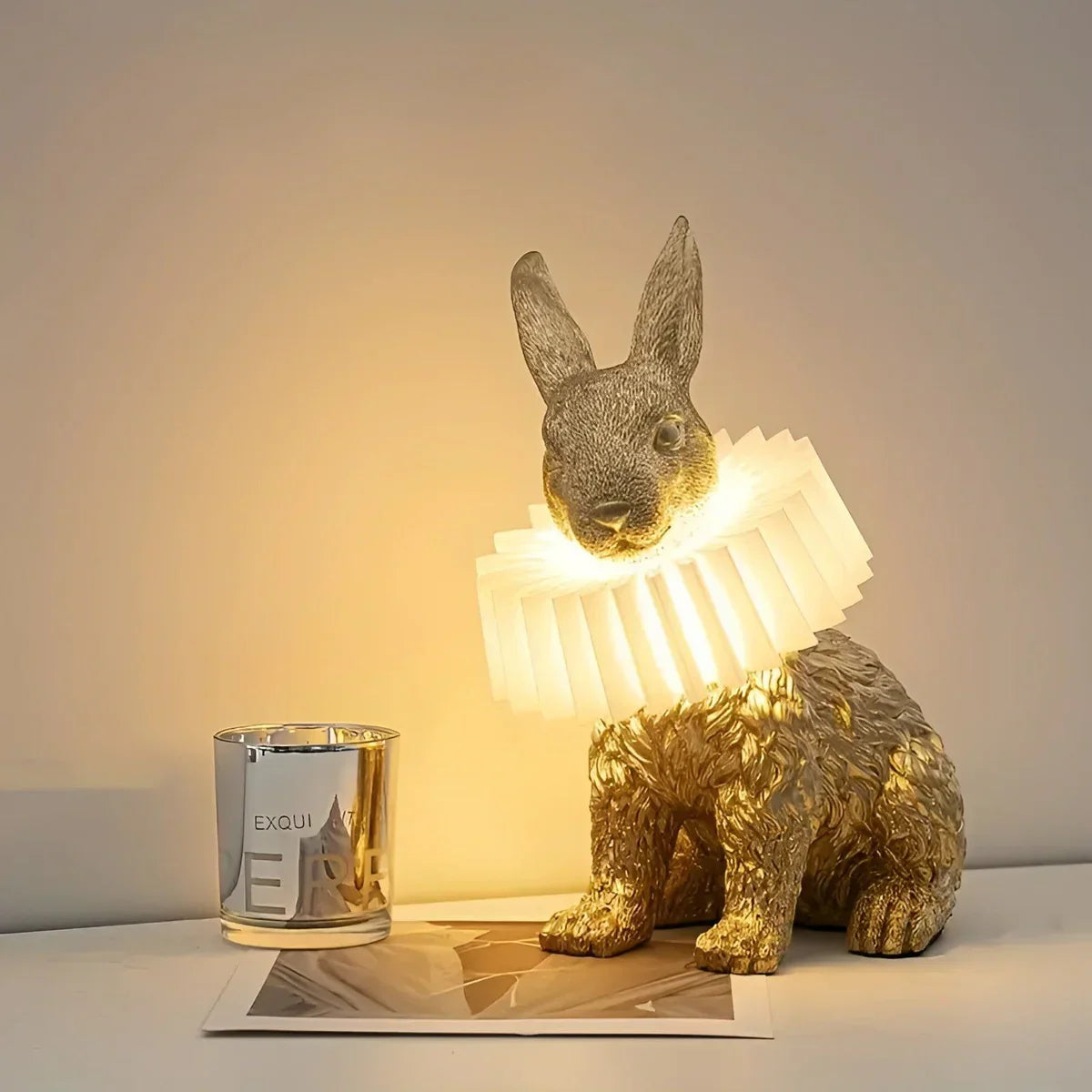 RabbitGleam - Konstnärlig Modern Kanin Bordslampa Carvallo
