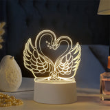 ZwaanLicht - USB-driven 3D LED Bordslampa med Akrylram Carvallo