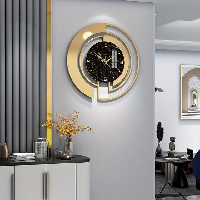 LuxuryTime - Modern Metallväggklocka, 18 tum Carvallo