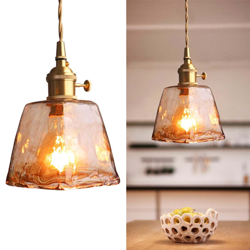 Eloise Vintage LED Taklampor i Guld Metall och Glas för Sovrum, Vardagsrum, Matrum Carvallo