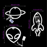 SpaceGlow Ljus - Dekorativ Neon Party LED Vägglampa Carvallo