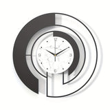 GeoTime – Svart Metall Väggklocka med Tidlös Geometri Hemnix