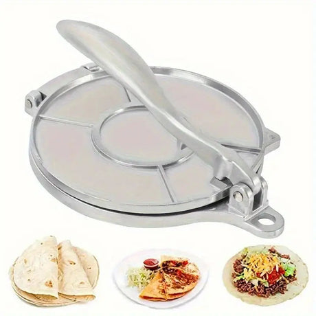 Premium tortillamaskin i aluminium – handpress för autentiska majs- och mjöltortillas MILA Sverige