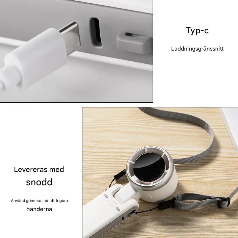 TurboBreeze - Handhållen Mini-turbofläkt för Resor och Vardagsbruk-Handfläktar-BB-Hemnix