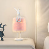FluffRabbit Lampa - Elegant Kaninbordslampa med Fjäder Carvallo