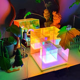 LumiSky - Drömmande Stjärnhimmel Bordslampa med Justerbart Ljus och Geometrisk Design Carvallo