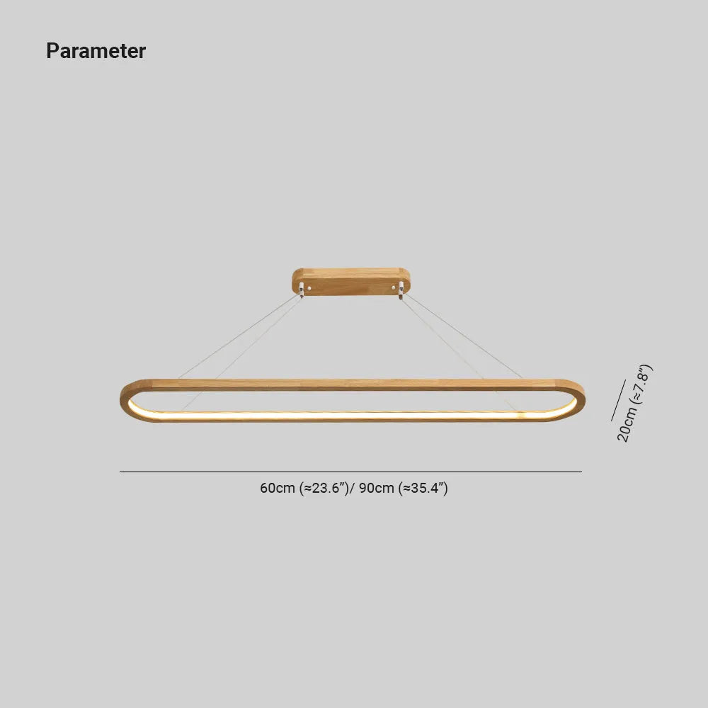 Taklampa trä LED hänglampa Carvallo