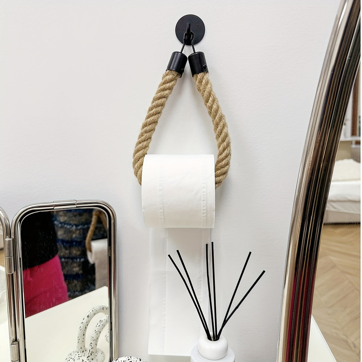 Hemp Rep Snöre Toalettpappershållare - För Stiliga Badrum Carvallo