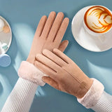 Carvallo - Samt handskar med förtjockning Carvallo