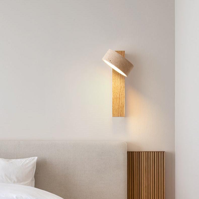 Travertin Vägghängd Lampa – Wabi Sabi Stil Vägglampa för Moderna Interiörer Carvallo
