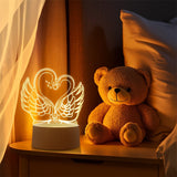 ZwaanLicht - USB-driven 3D LED Bordslampa med Akrylram Carvallo