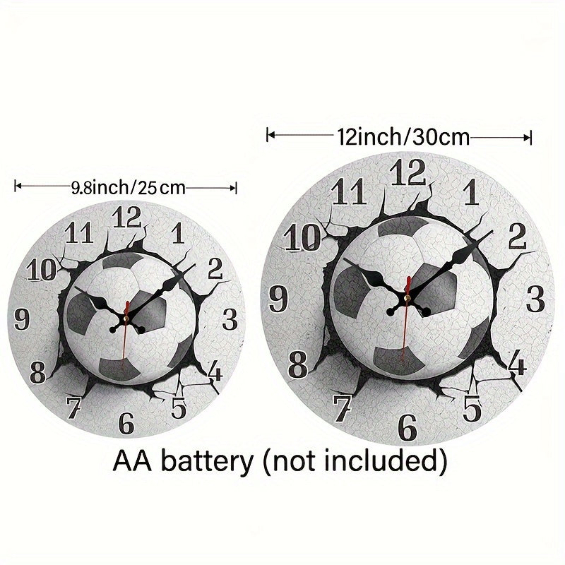 Stille Trä Fotboll Väckarklocka - Sporttema för Vardagsrum, Kontor och Gym Carvallo