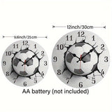 Stille Trä Fotboll Väckarklocka - Sporttema för Vardagsrum, Kontor och Gym Carvallo