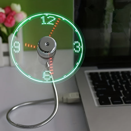 USB Skrivbordsfläkt med LED Klockdisplay Carvallo