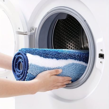 Geometrisk Badrumsmatta – Absorberande och Mjuk med Rutschfri Baksida Carvallo