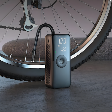 Carvallo Luftpump VeloCharge One | 150 PSI | Powerbank & LED-Lampa | 4000 mAh Batteri | USB-C | 16×4,4×6,7 cm Carvallo