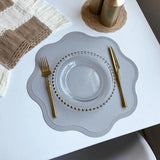 Faux läder blomformade bordstabletter för stilfull matlagning Carvallo