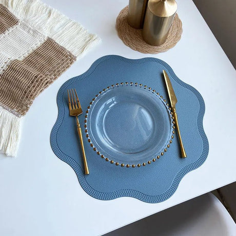 Faux läder blomformade bordstabletter för stilfull matlagning Carvallo