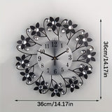 Stille Metallen Väggklocka - Rund Dekorativ Klocka för Vardagsrum Carvallo