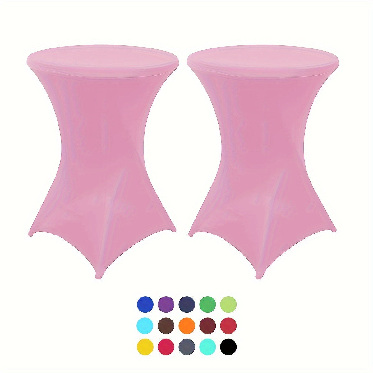 Stretchy Cocktail Table Covers - Solid Color, Ideal for Partyn och Evenemang Carvallo
