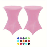Stretchy Cocktail Table Covers - Solid Color, Ideal for Partyn och Evenemang Carvallo