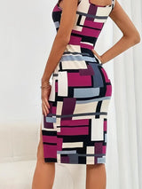 Dam Sommarklänning Färgblockad Figursydd Polyester-Klänningar-Bellasverige-Hemnix