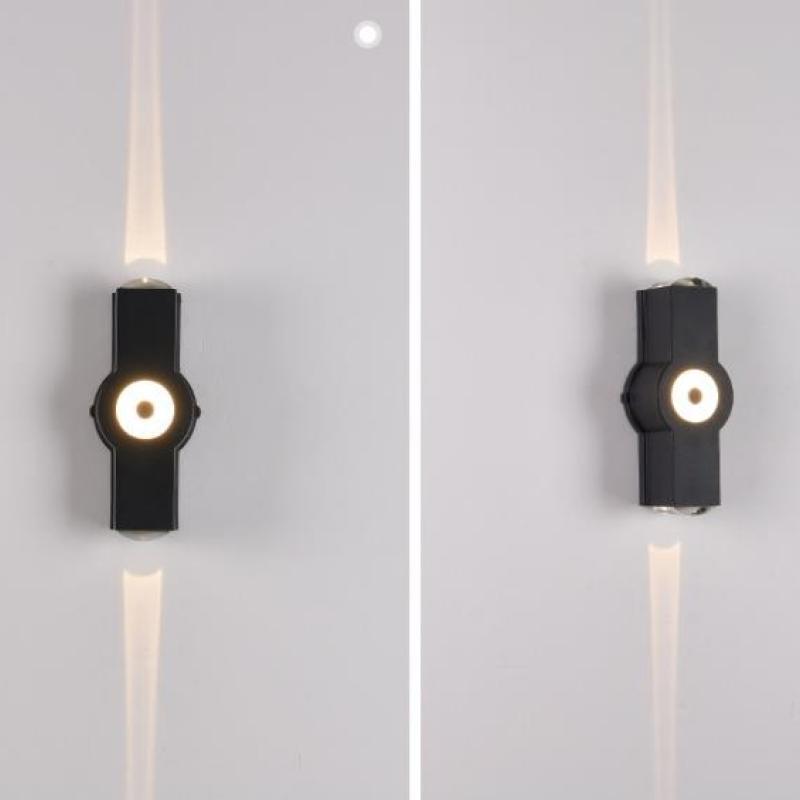 Väderbeständig Cross-Form Utomhusvägglampa med Mjukt Vitt LED-ljus Carvallo
