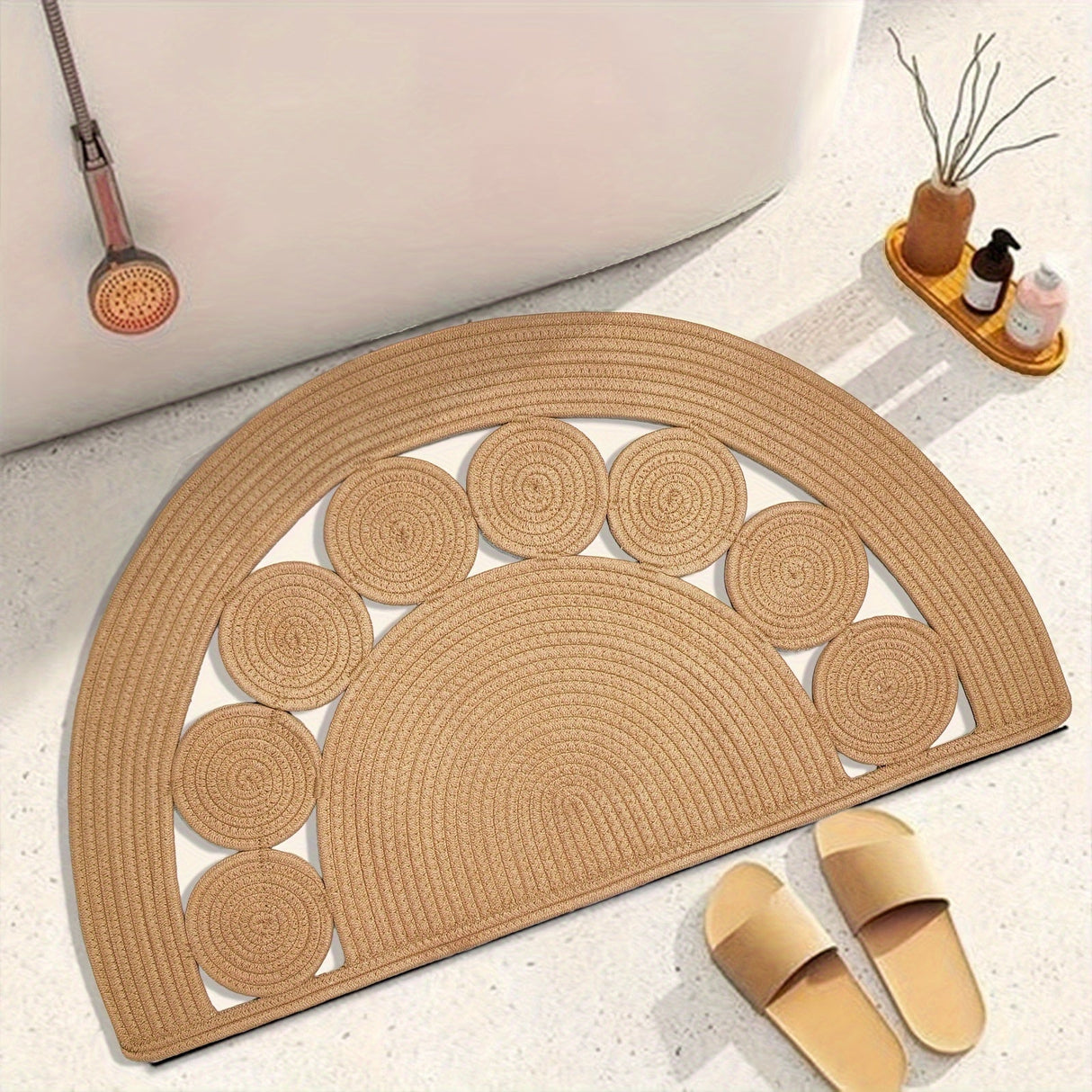 Boho handvävd badmatta – Perfekt för ditt badrum eller entré Carvallo