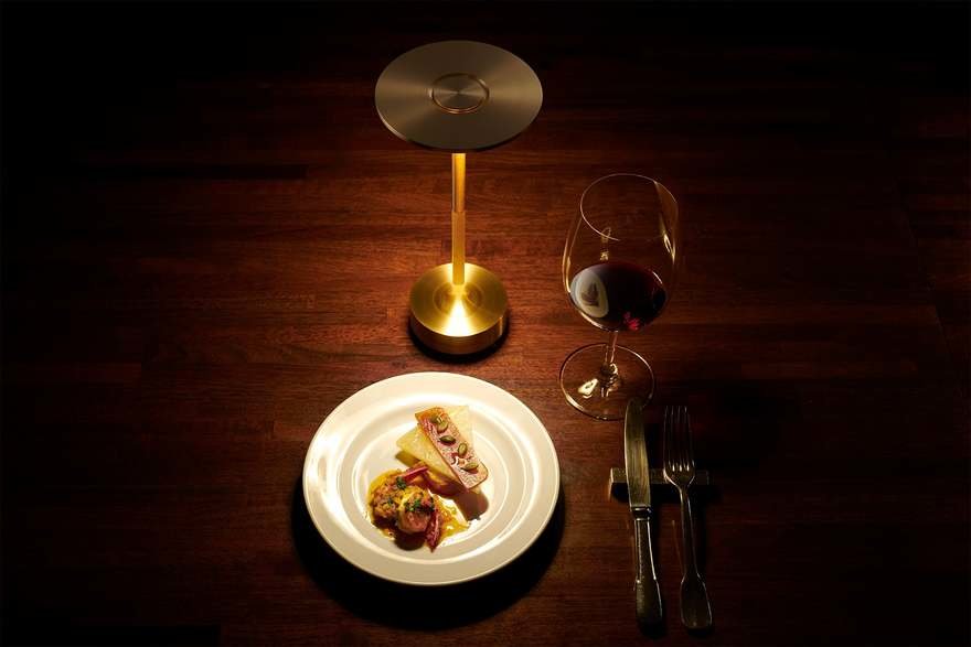 Fiorani Casa | Uppladdningsbar dimbar aluminiumlampdisk för mångsidig belysning Carvallo