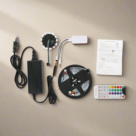 Royallure Firework LED Strip Lights – Ljudaktiverade, Musik Synchronisering & Färgändrande Rum Dekor Carvallo