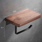 TimberWood - Toalettpappershållare i trä med praktisk telefonhylla MILA Sverige