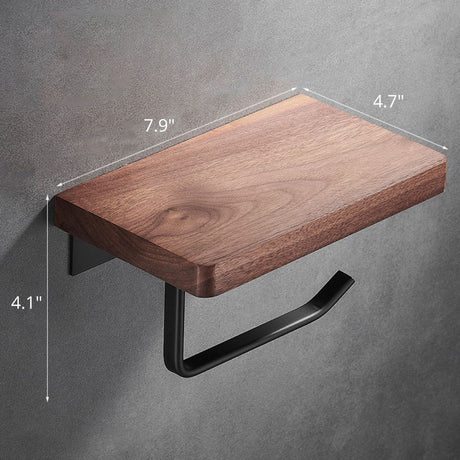 TimberWood - Toalettpappershållare i trä med praktisk telefonhylla MILA Sverige