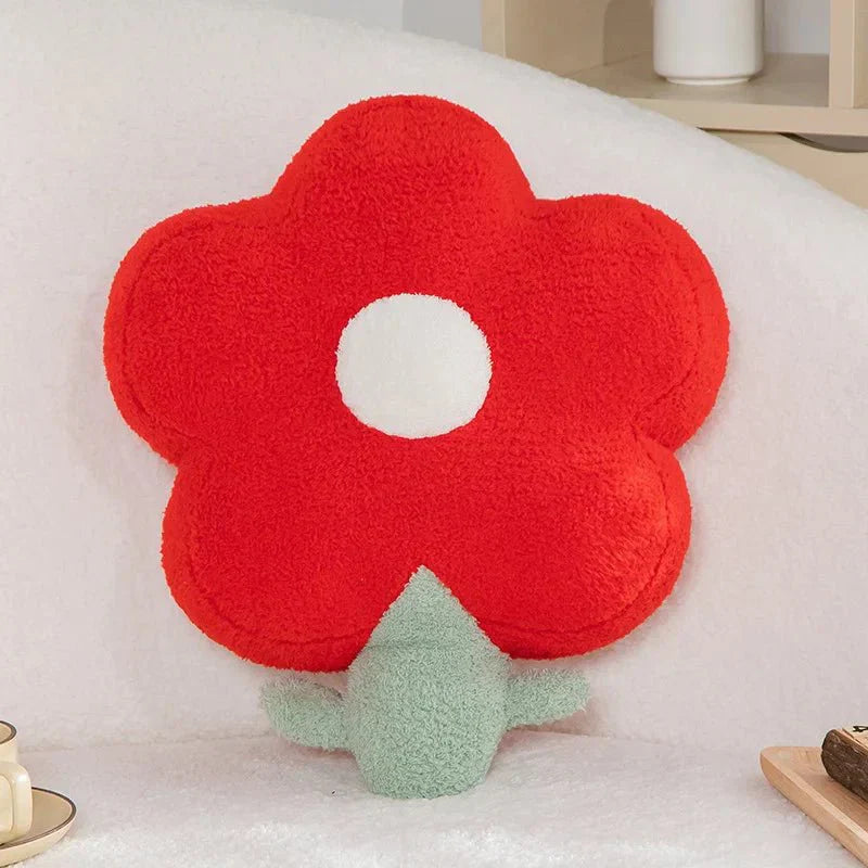Fleece Flower Throw Cushion i bomull med söt design Carvallo