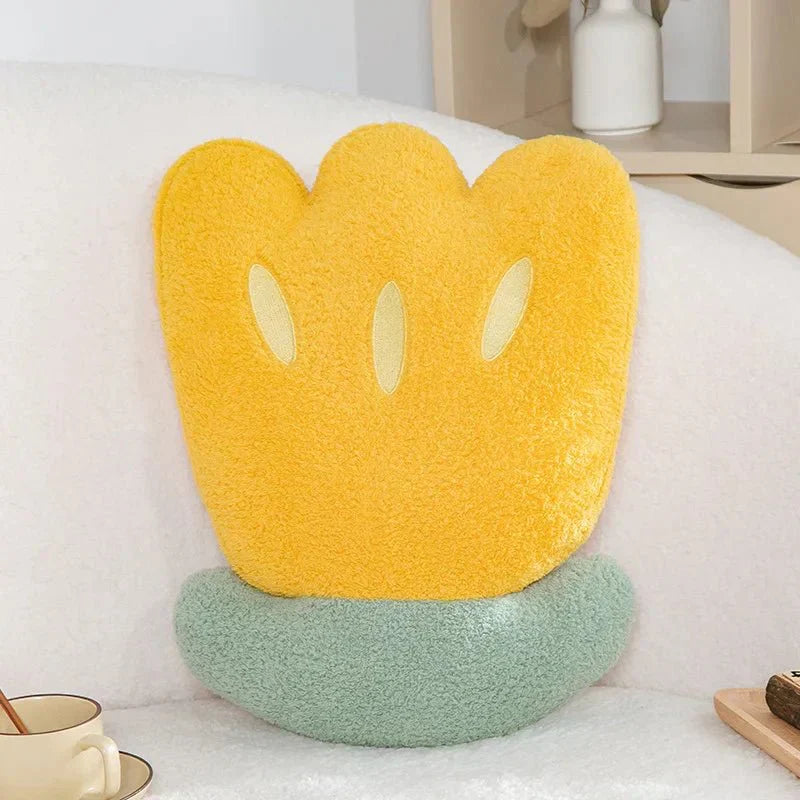 Fleece Flower Throw Cushion i bomull med söt design Carvallo