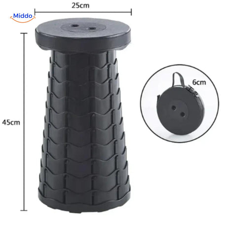 Flexistool - Teleskopisk justerbar pall med halkfri matt yta MILA Sverige