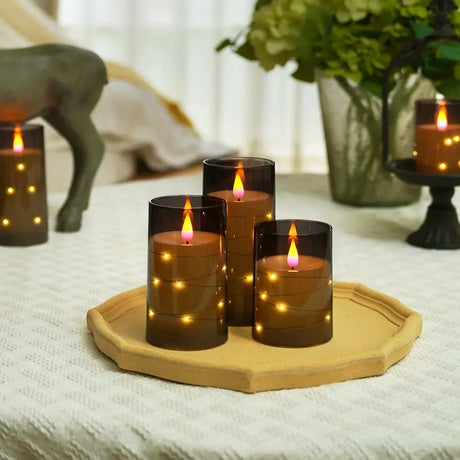 Candle Lights Set med Realistisk LED-Ljus Carvallo