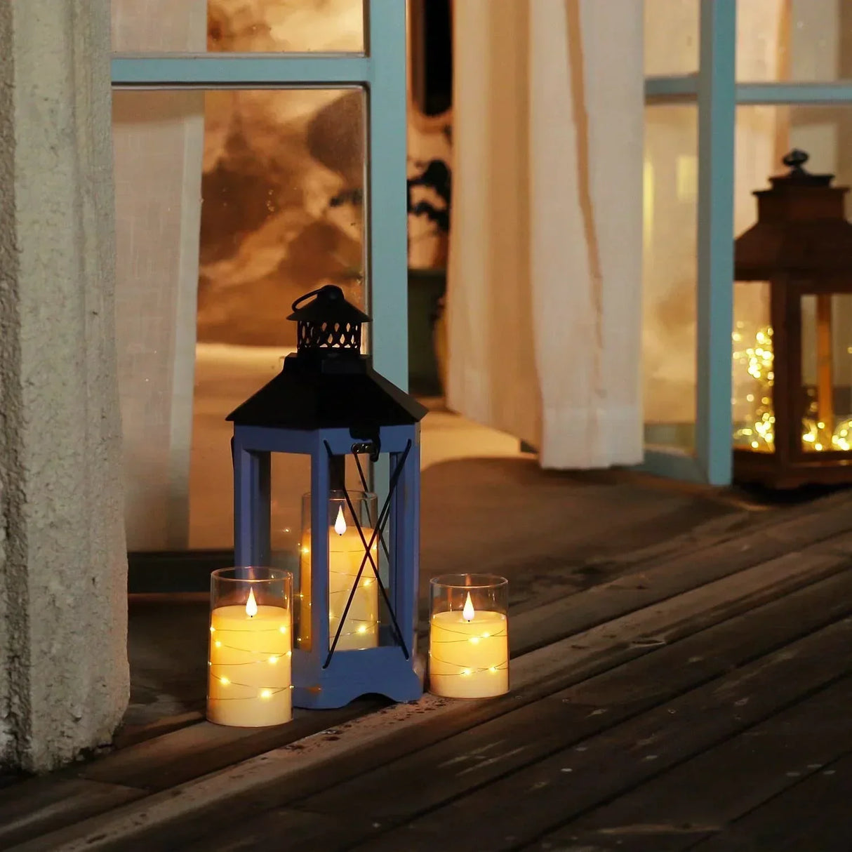 Candle Lights Set med Realistisk LED-Ljus Carvallo