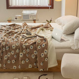 Puffig Blommig Plysch Tjock Filt för Mysig Bekvämlighet Carvallo